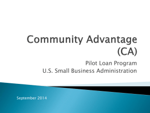 Community Advantage (CA)