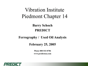 Oil Analysis & Ferrography - Vibration Institute