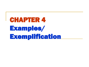 CHAPTER 4 Examples/ Exemplification