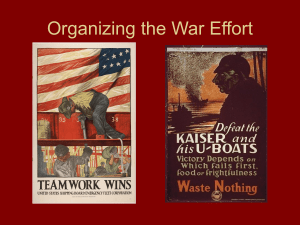 Organizing the War Effort