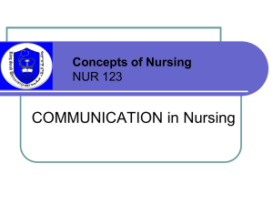 Communication in Nursing - Home