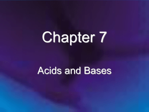 Chapter 18 Acid-Base Equilibria