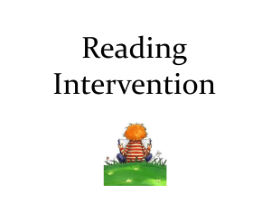 Reading Intervention PowerPoint