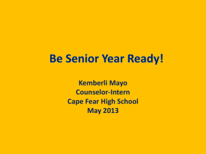 Be Senior Year Ready!
