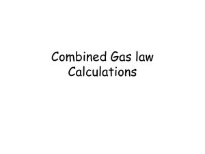 Combined Gas law Calculations
