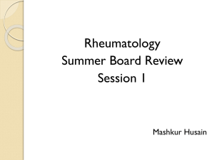 Summer Board review Rheumatology Session 1