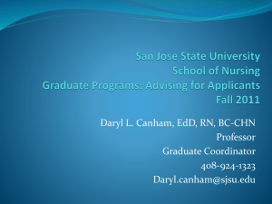 San Jose State University School of Nursing Graduate Programs