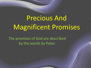 Precious And Magnificent Promises