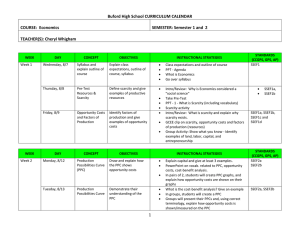 Buford High School CURRICULUM CALENDAR COURSE