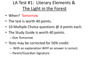 LA Grading Period 1 Test A Study Guide