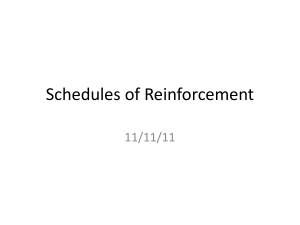 Schedules of Reinforcement