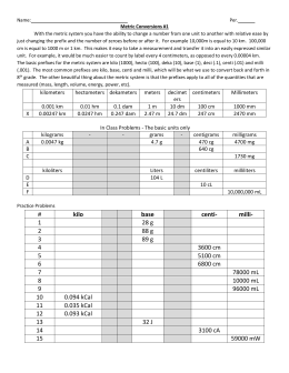 Basic Conversion Cheat Sheet