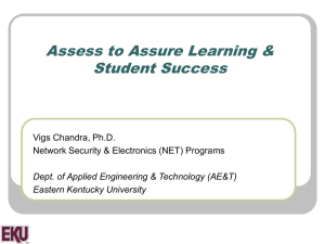 Assess to Assure Learning &