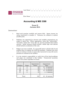 Accounting & MIS 3300