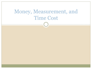 Money, Measurement & Time Cost PPT