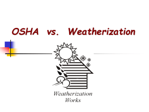 Weatherization vs. OSHA