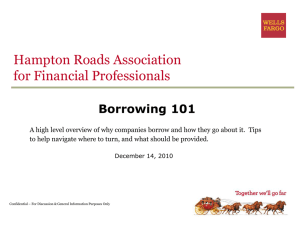 Borrowing 101 - Hampton Roads Association for Financial