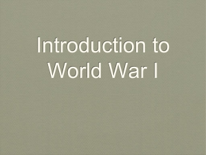 Introduction to World War I