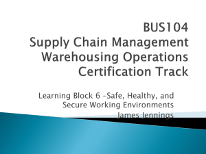 ECC - Warehousing - Learning Block 6