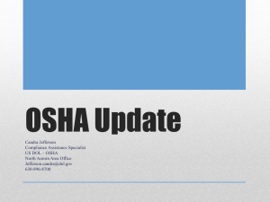 OSHA Update - Reliable Fire Equipment Company