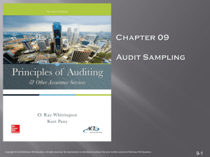 Audit Sampling: Concepts and Techniques