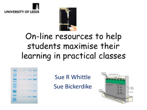 On-line resources to help students maximise their learning in