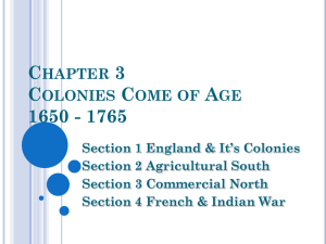 Chapter 3 Colonies Come of Age