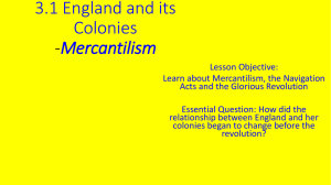 3.1 England and its Colonies