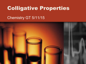 5/11 Colligative Properties