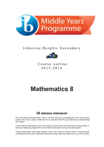 Math Outline Grade 8