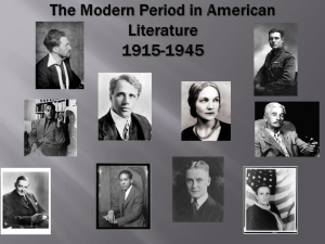 The Modern Period in American Literature 1915