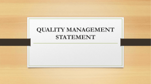 quality management statement - Wealth Vision Financial Services