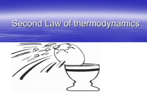 Second Law of thermodynamics