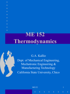 ME 152 Thermodynamics