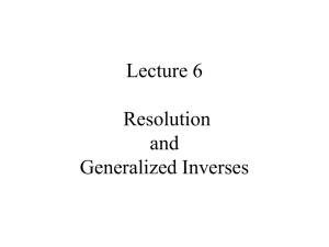 Lecture 1 Describing Inverse Problems