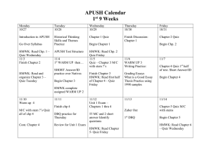 Calendar revised for 2014 1st 9 weeks