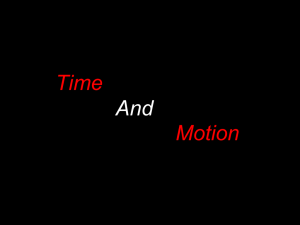 Time and Motion