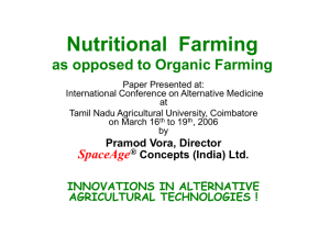 Nutritional Farming