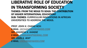 Liberative Role of Education in Transforming Society Themes: From