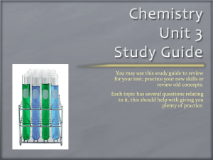 Unit 1 Chemistry