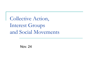 Collective Action, Interest Groups and Social