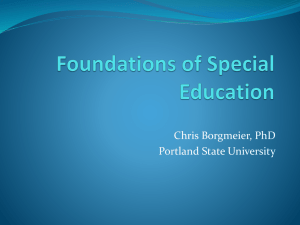 Foundations of Special Education - spedfoundations