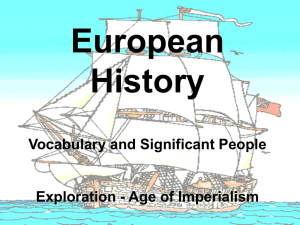 European History Vocabulary and Significant People
