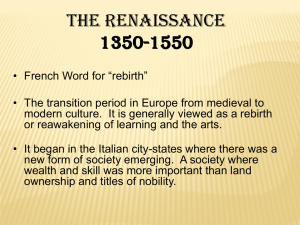 The Renaissance 1350-1550 - MargaretBright
