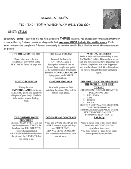 OSMOSIS JONES VIDEO WORKSHEET