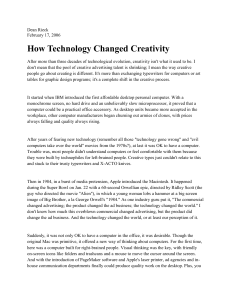 How Technology Changed Creativity