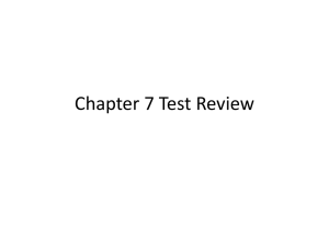Chapter 7 Test Review