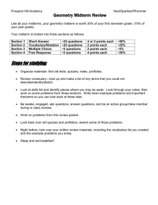 Geometry Midterm Review