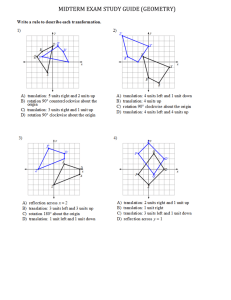 midterm exam study guide (geometry)