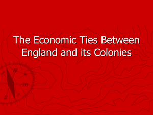 the economic ties between england and its colonies